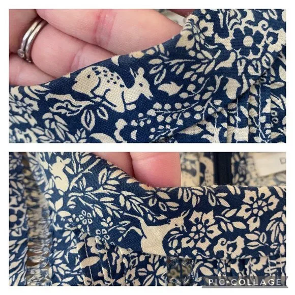*RARE* Doen Nova Dress Navy Prancing Fawn Deer - Picture 11 of 11
